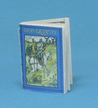Dollhouse Miniature Don Quixote, Readable Book, Antique Repro